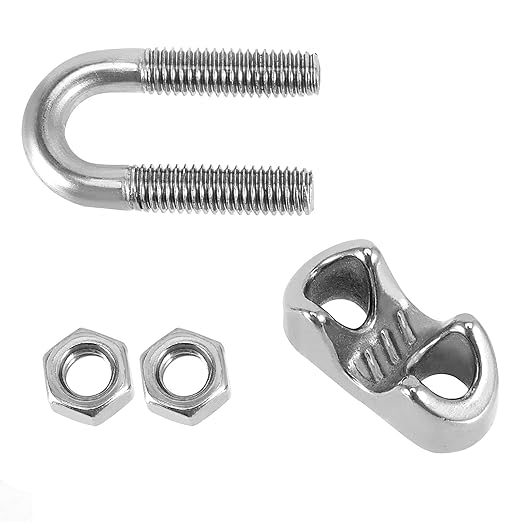 SEUNMUK 40 Pack 5/16 Inch Wire Rope Clamp, 304 Stainless Steel M8 Wire Rope Cable Clip Clamp, Premium and Strong U Bolt Saddle Guy Fastener, Silver