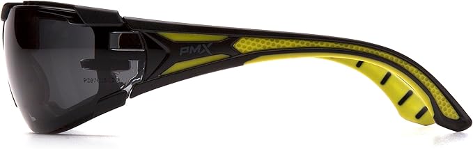 Pyramex Endeavor Plus Safety Glass Black/Gray Frame With Foam Padding Clear H2MAX Anti-fog Lens