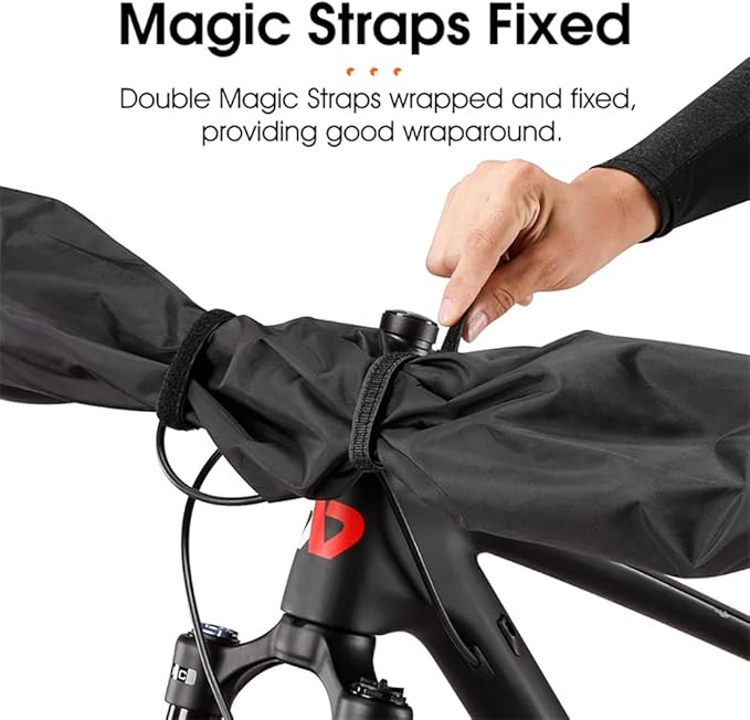 Lixada Bike Handlebar Protector Cover Dustproof Waterproof Handle Bar Cover Universal E-Bike Handlebar Cover Handle Bar Maintenance Cover for Road Bike Cycling Equipment