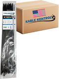 Kable Kontrol Made in USA Cable Zip Ties, 500 Pcs 36 Inch Black, 175 Lbs Tensile Strength, Bulk Pack, Self-locking UV Resistant Plastic Nylon Wire Ties, for Indoor or Outdoor Use