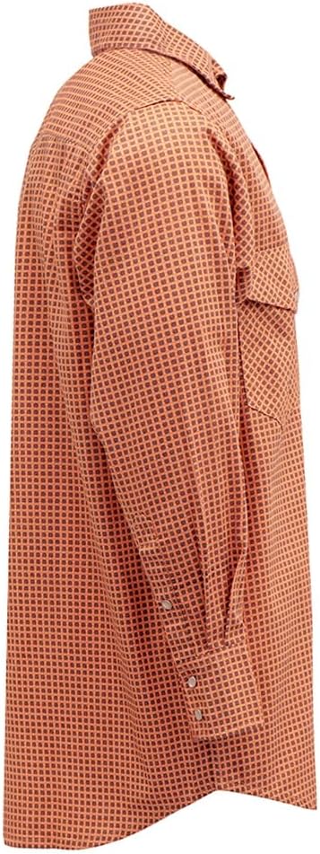 TICOMELA Men’s Mid-Weight FR Welding Shirt, 7.5oz 100% Cotton NFPA 2112 CAT2 – Flame-Resistant Button-Down Work Shirt