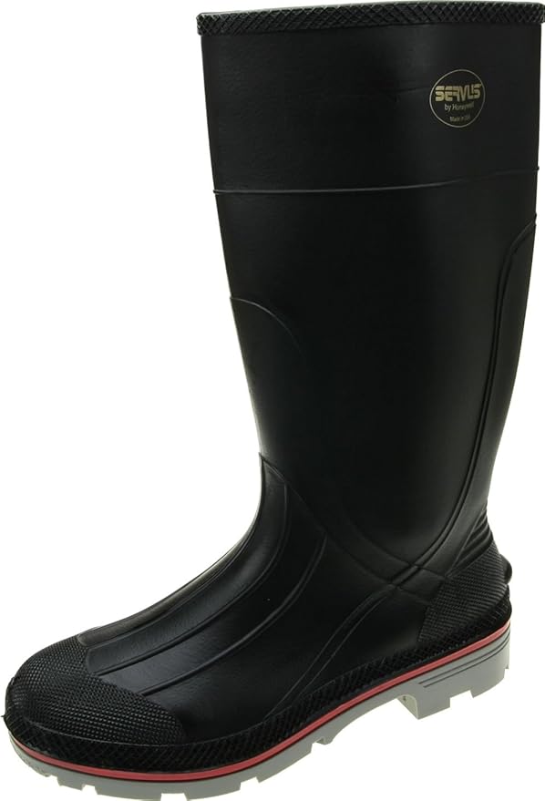 Servus XTP 15" PVC Chemical-Resistant Soft Toe Men's Work Boots, Black, Red & Grey (75108)