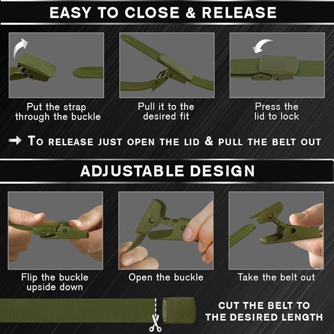 TECEUM Tactical Belt – Heavy-Duty & Quick Release – Military, Work, Rigger, Duty & Utility Belt for Men