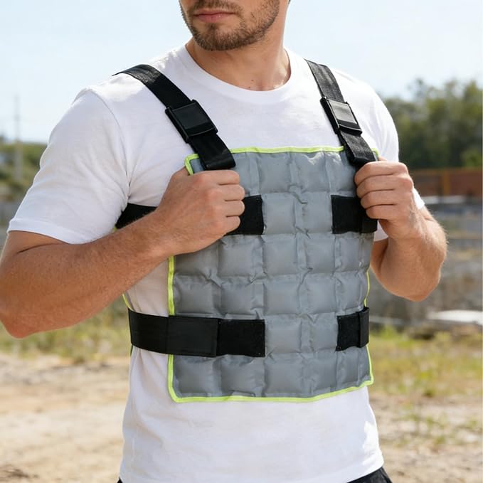 Cooling Vest for Men & Women with 72 Ice Cubes, Adjustable Ice Pack Vest, Ice Jacket & Cold Pack Vest for Long-Lasting Heat Relief, Perfect for Motorcycle Riding, Outdoor Work, Sports