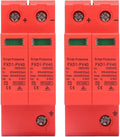 2 Pcs DC Surge Protective Device 2P Guide Rail 20‑40KA Voltage Arrester Protector Electronic Protection Module for Photovoltaic Solar, Power Supply(1000V)