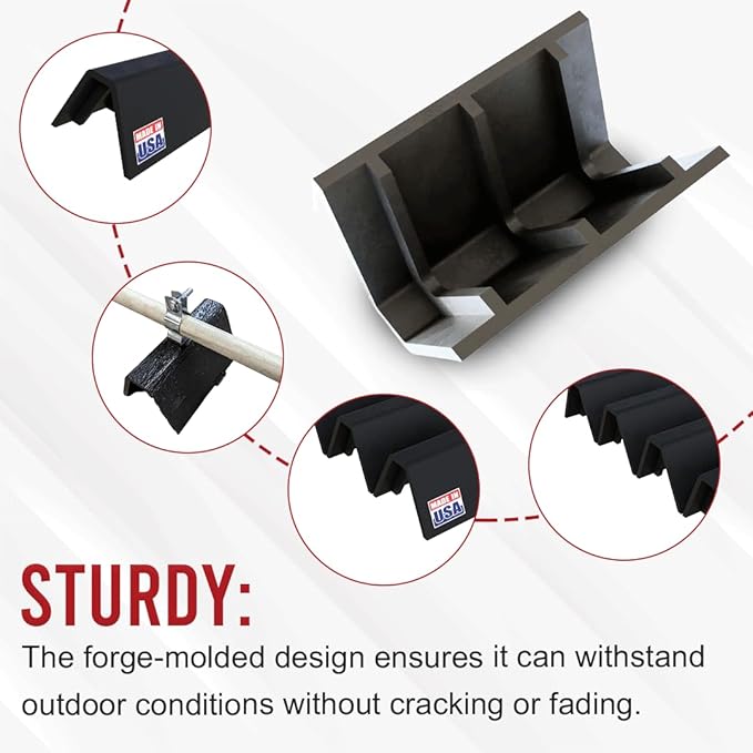 USA-Made Rooftop Pipe Support CTL – 4 Pack - 6" Pre-Cut Heavy-Duty Block - 150 lbs Capacity - Strongest on the Market - Cradle Saddle for Pipes, Rooftop Conduit Support - Eco-Friendly Recycled Plastic