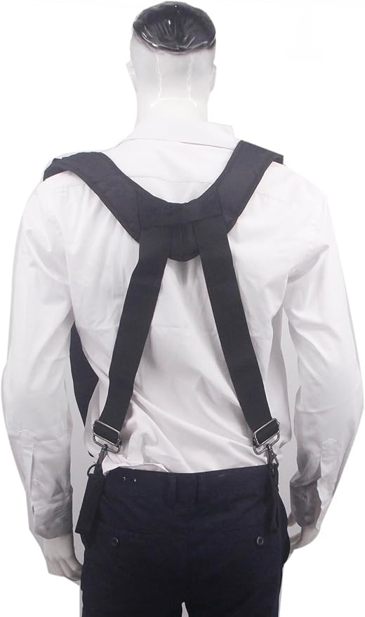 Tool Belt Suspender for Men 4 Point Padded with Attachment Loops, WristBand Pouch Pocket for Construction Worker