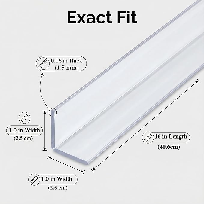 Clear Corner Protectors – Self-Adhesive Baby Proofing Safety Bumpers for Walls, Furniture, Cabinets & Desks – Freely Spliced to Meet Your Needs(6PCS, 2.5x40.6cm/1.0x16in)
