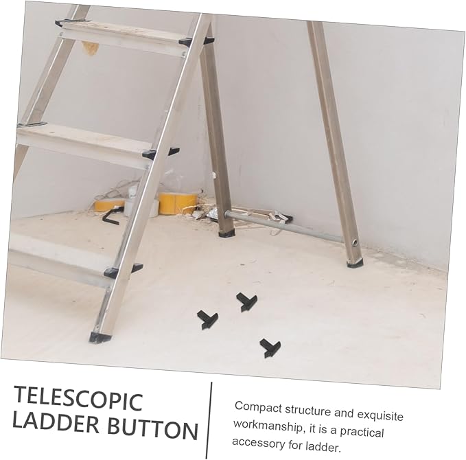 Gadpiparty 3pcs Ladder Button Replacement Kit Telescopic Ladder Parts Easy Install Non-Slip Silicone Feet for Enhanced Safety and Stability Compatible with Various Types