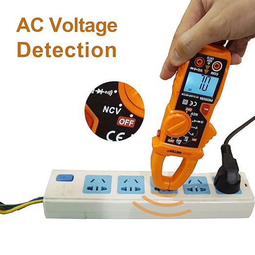 Digital Clamp Meter Auto-Ranging Multimeter Amp Voltage Tester Measure AC Current 600 A, AC/DC Voltage, Resistance, NCV, LPF, Diodes, Continuity and Backlight for Electricians