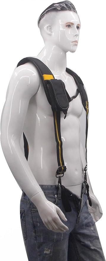 Cedriany Tool Belt Suspenders for Work Belt Suspenders Heavy Duty Padded with Attachment Loops for Men