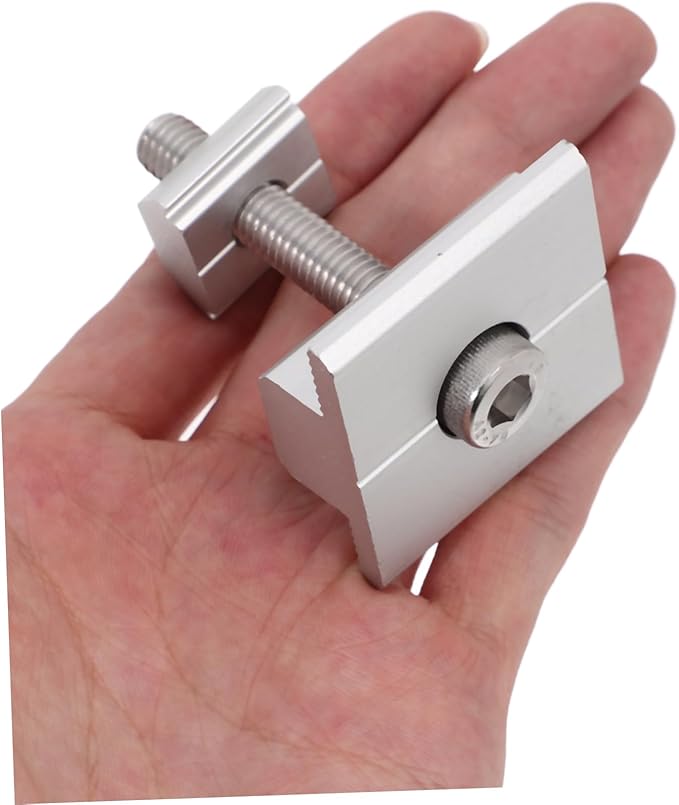 4pcs Aluminum Alloy Mid Clamps for Solar Panel Installation and Fit Weather-resistant Mounting Hardware for
