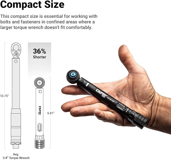 Capri Tools 1/4 in. Drive Mini Torque Wrench Set, 30-140 in. lbs.