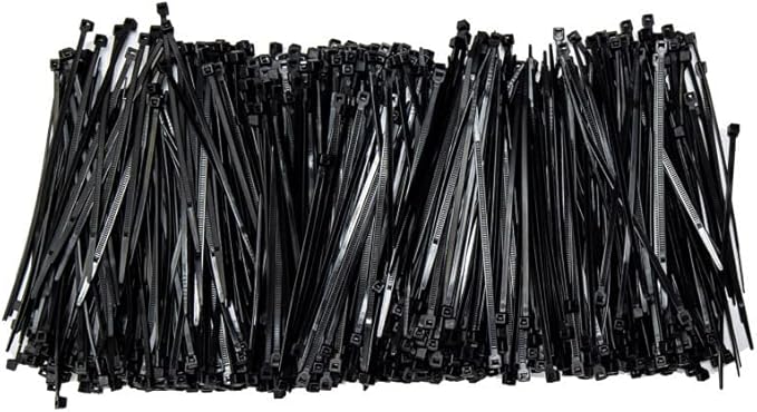 ZipTie.com 6-inch UV Resistant Black Multi-Purpose Cable Tie, 45-lb Tensile Strength, UL 21 Listed, 1,000-Pack