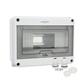 MOLLOM 8 Way Circuit Breaker MCB Distribution Protection Box with DIN Rail, IP65 Waterproof,for Indoor and Outdoor