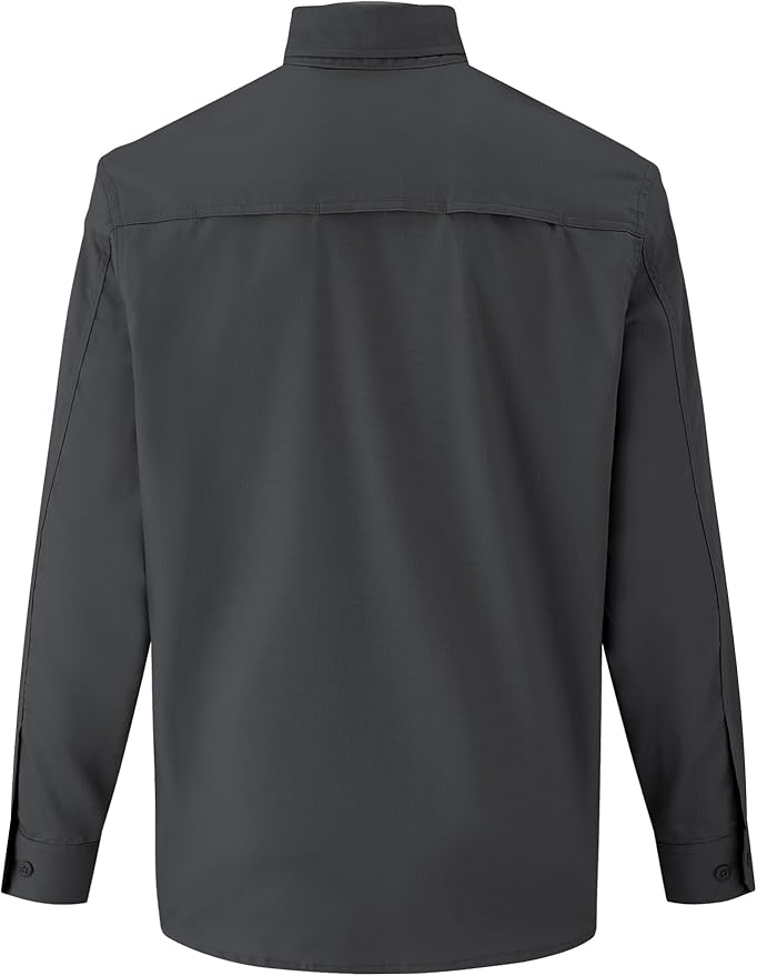 FR Ripstop & Waterproof Welding Shirts for Men 6.5oz Long Sleeve Button Down Fire Retardant 100% Cotton shirts CAT2