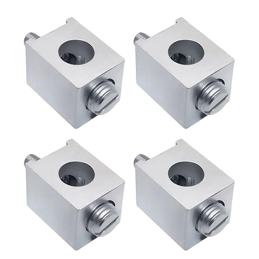 4 Pieces #4-2/0 Neutral Lug Kit Circuit Breaker Ground Lugs Aluminum Grounding Lugs Fit for Electrical Connections