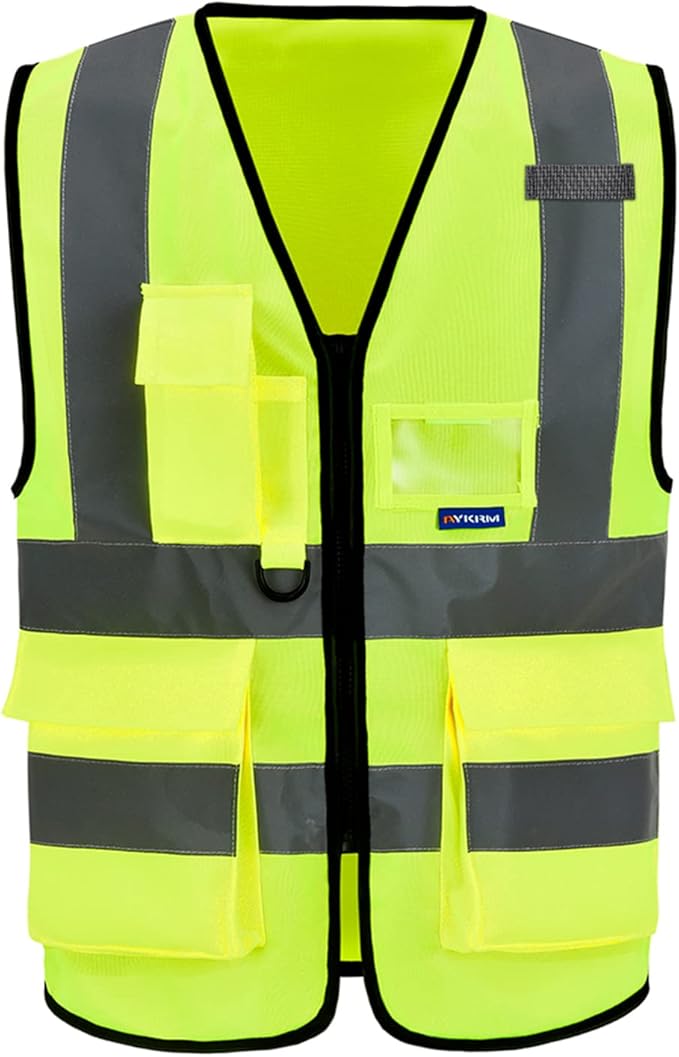 A-SAFETY 6XL7xl 8XL,high vis reflective Safety Vest,Yellow