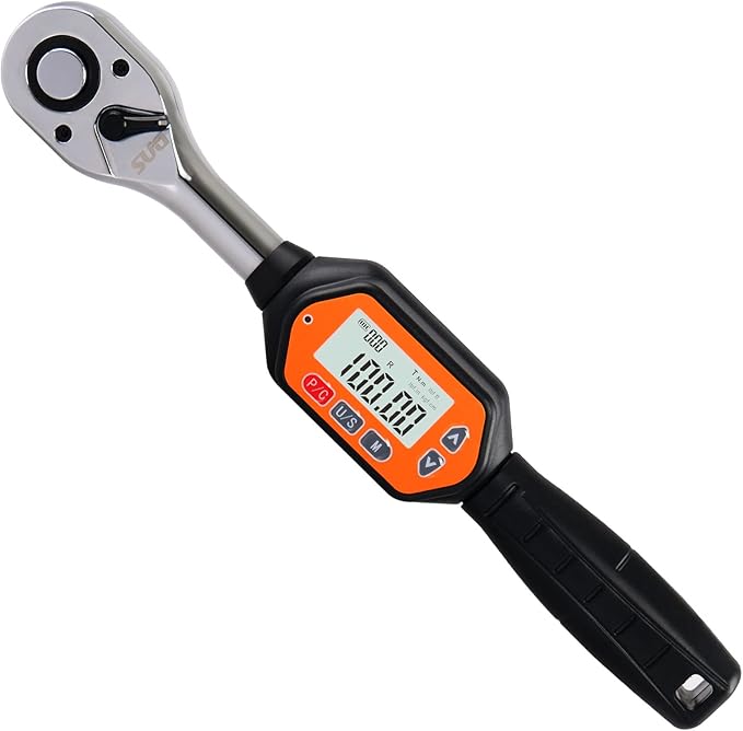 Professional 1/2-Inch Drive Digital Torque Wrench with Buzzer & LED, 3-100 Nm, Accurate to 2%, Calibrated for Reliable Performance - Ideal Bike & Car Repair Tool