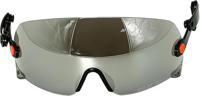 ANSI Z87 Safety Glasses - OSHA Construction Hard Hat Visor Accessories,Build in Clear/Tinted Lens Eye Protector