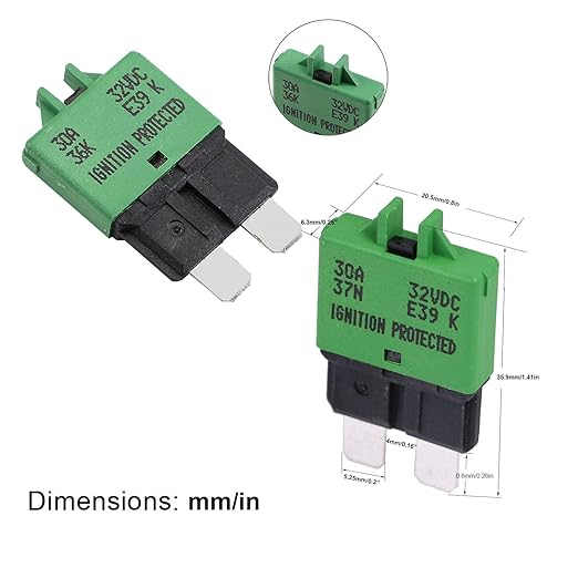 12V 24V Manual Reset Fuse Circuit Breaker ATC/ATO Low Profile Resettable Blade Fuses for Car RV Truck Solar Boat Marine, max 32V DC - UL Certified - (5A 10A 15A 20A 25A 30A Mixed 6 Pack)