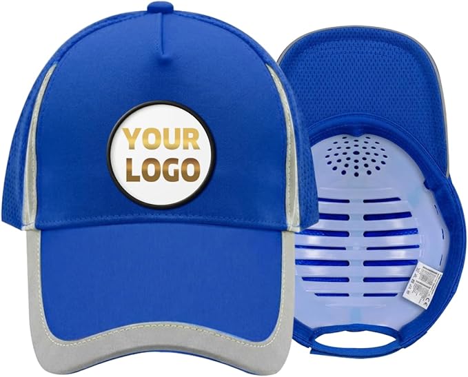 YOWESHOP Reflective Safety Baseball Cap Customize Logo with Removable PE Shell Hi-Vis Safety Work Hat