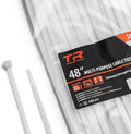TR Industrial Multi-Purpose Natural Cable Ties, 48 inches, 50 Pack