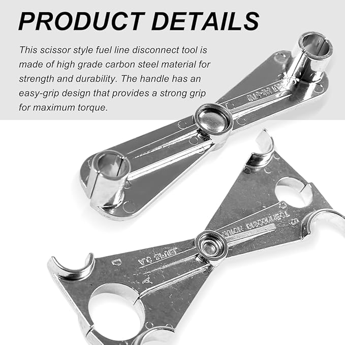 Fuel Line Disconnect Tool, 3/4 5/8 1/2 3/8 Inch & 3/8 5/16 Inch Fuel Filter Removal Tool for Quick Disconnection, Multi-Purpose Scissor Fuel Line Wrench Fit Cars Truck SUV (2 in 1+4 in 1)