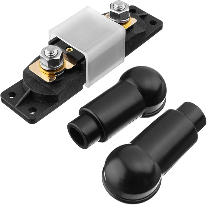 Spartan Power 200 Amp ANL Fuse & Holder Kit Black