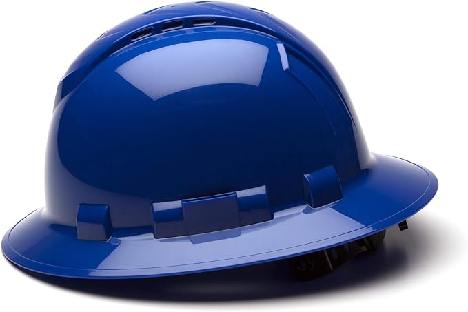 Pyramex Ridgeline Full Brim Vented Hard Hat 4 Point Ratchet Suspension