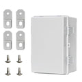 Waterproof Outdoor Junction Box ABS Plastic Electrical Box Wall Brackets Hinged Cover Electric Boximpact-Resistant for Garden, Garage, Solar, and Marine Applications (11.8"x7.8"x6.6")