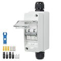 Solar Panel Disconnect Switch 1000V 10A PV Shut Off Switch Outdoor Circuit Breaker Box for Solar PV Homes Battery (10Amp)