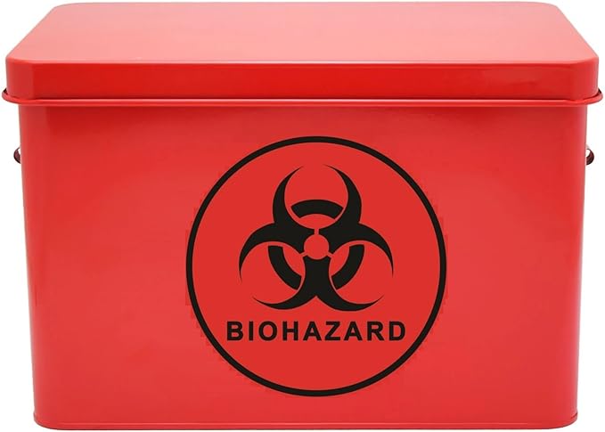 Biohazard ISO Safety Label Stickers – 4"x4" Vinyl Decals (Pack of 5), Weatherproof for Windows, Cars, Containers, Indoor/Outdoor Use