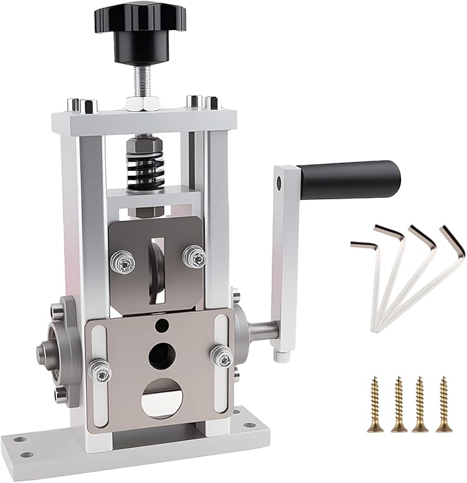 Esokoya Wire Stripper Machine, Copper Wire Strippring Machine With Drill-Powered for Strippring 0.06"-1" Cable, Wire Peeler Machine for Copper Recycling, Manual Wire Strippr Tool for strippering wire