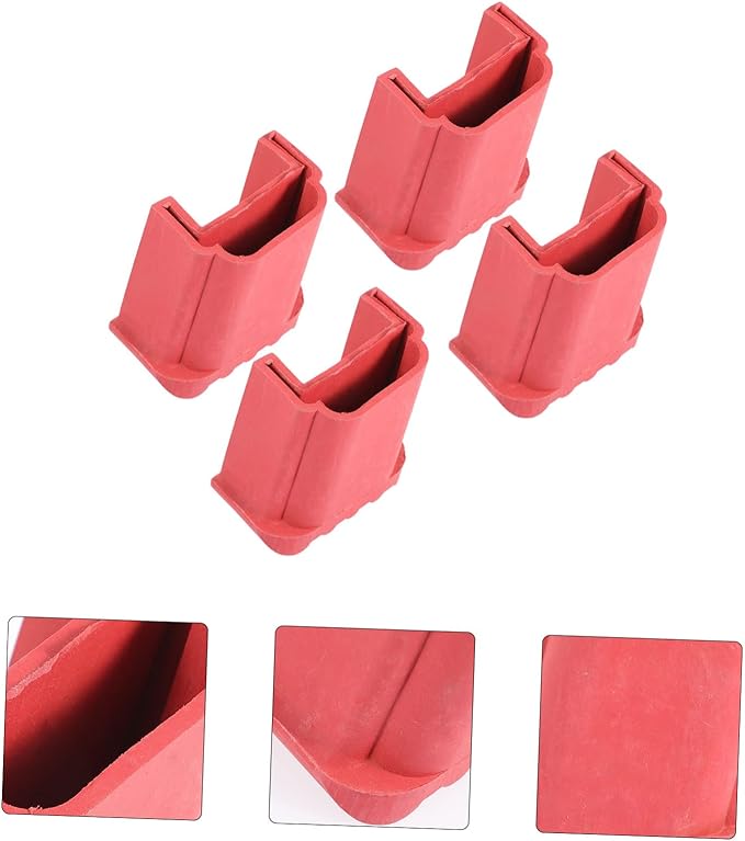 4pcs Household Non-Slip Ladder Feet Pads Durable Rubber Protectors for Step Ladders Thick Shock-Absorbing Design Suitable for Indoor and Outdoor Use