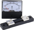 BAOMAIN DH-670 DC 0-50A Analog Amp Panel Meter Current Ammeter with 50A 75mV Shunt Resistor, Class 2.0 Accuracy, Mechanical Pointer Gauge for Battery Charging & Solar Systems