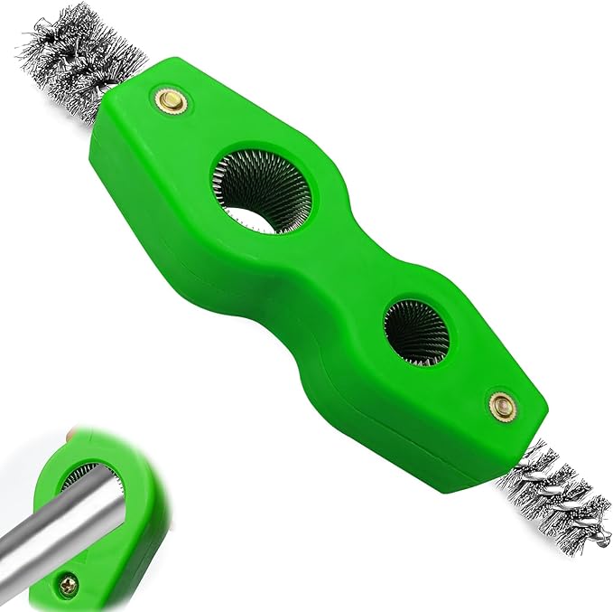 4 in 1 Car Battery Terminal Cleaning Brush, Anti-Rust Auto Battery Cleaner Brush Tool, Universal for Automotive and Marine for Plumbing Installation Soldering Brazing, Car Accessories (Green)