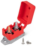 RED WOLF 50Amp Automatic Reset Circuit Breaker with Cover, DC 12V-24V Nylon Insulated & Anti-Rust Stud Type for Automotive Truck Camper RVs Solar Battery Chargers 1pcs