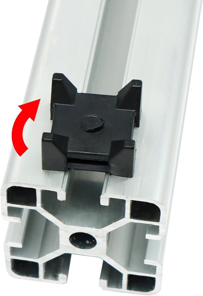 25 Pieces Plastic Cable Zip Tie Mounting Block, Cables Base Fixture, Wire Clips, Management Fastener for 40 Series Aluminum T-Slot Extruded Profiles