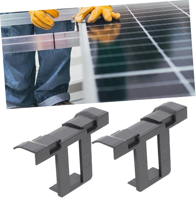 MERRYHAPY 12pcs Photovoltaic Panel Water Guide Clips Durable Mud Clamp for Efficient Water Drainage Compatible with Various Solar Panel Types