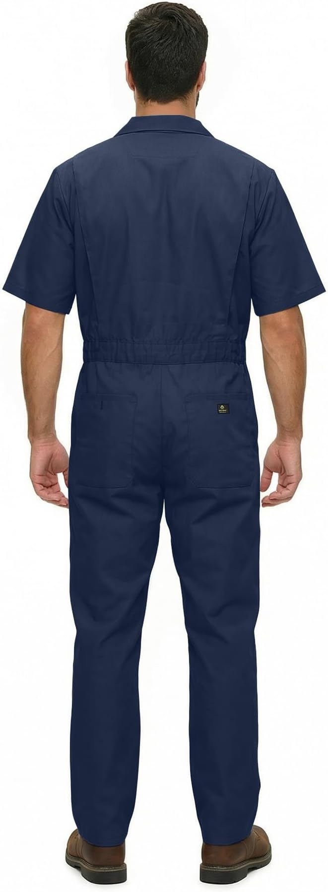 Natural Uniforms Mens Short Sleeve Zip Up Coverall, Stain and Wrinkle Resistant (Navy, XX-Large)
