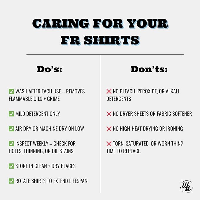 WoahBros FR Shirts for Men, 8oz Midweight Flame Resistant Welding Shirt, 100% Cotton, Pearl Snap Buttons - CAT2/NFPA2112