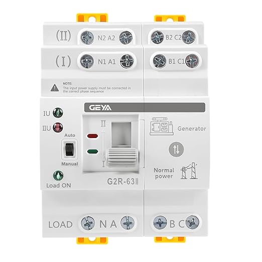 GEYA Mini ATS Dual Power Automatic Transfer Switch Electrical Selector Switches Uninterrupted Power Din Rail(4Pole 40A AC220V)