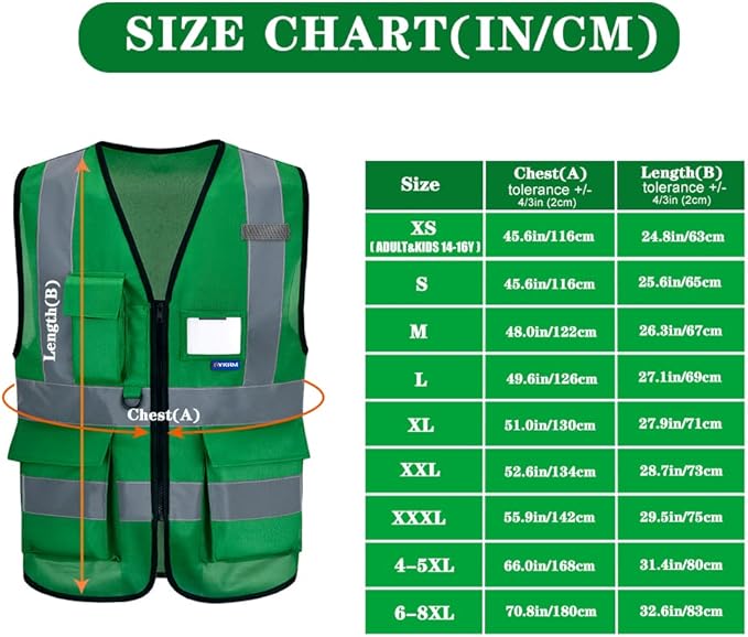 A-SAFETY reflective vest green