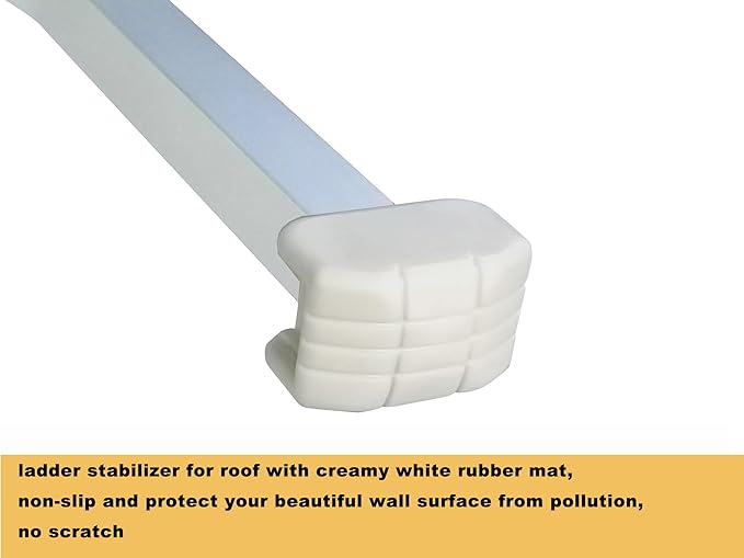 Ladder Stabilizer,Heavy Duty Aluminum Extended Ladder Accessory for Roof Gutter Guard Cleaning Tools,Ladder Stand-Off Wing Span/Wall Ladder Hooks with Non-Slip Rubber Bottom pad.(Patent)