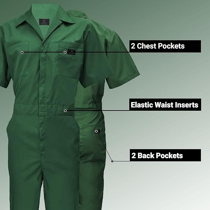 Coveralls Workwear Men Short Sleeve Coveralls