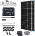 Renogy 200W 12V RV Solar Panel Kit N-Type - Adventurer 30A LCD PWM Charge Controller + Mounting Brackets for RVs, Boats, Trailers, Campers, Marine & Off - Grid Systems