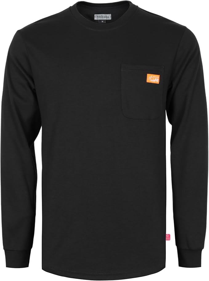 Titicaca FR Shirts Flame Resistant T Shirts 100% Cotton Men's Pre-Washed Fire Retardant T-Shirts