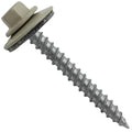 Metal ROOFING SCREWS: (250) 12 x 2" LIGHT STONE Hex ReGrip Sheet Metal Roof Screw. Sharp Point metal to wood siding screws. 5/8" EPDM washer