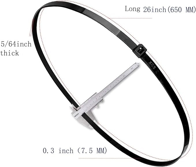 Extra long zip ties 26 inch black Large cable ties heavy duty outdoor use 160 lbs thick Nylon plastic Zipties 60pcs